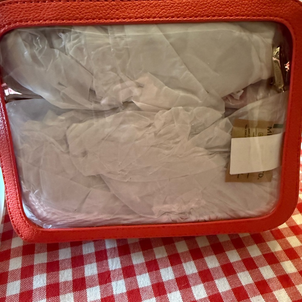 Katie Loxton Deep Orange Transparent Stadium Bag - Picture 4 of 7